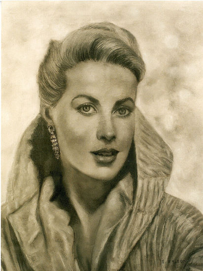 Grace Kelly Charcoal