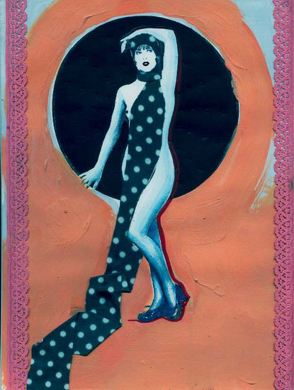 Sin Titulo . De la Serie Flappers Acrylic Canvas Figure Painting