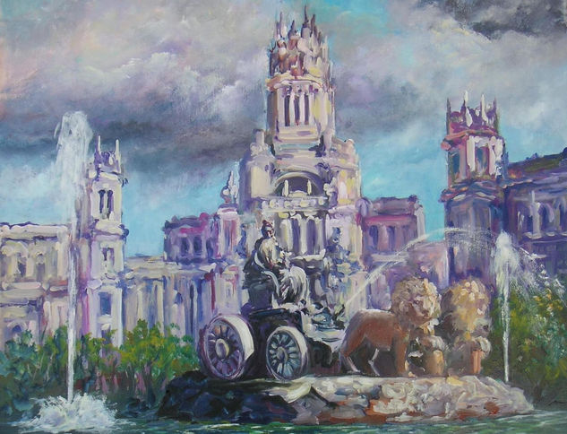 Plaza de Cibeles. Madrid. Oil Canvas Landscaping