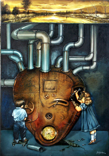 El_corazon _de_la_tierra Oil Canvas