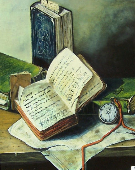 libros Oil Canvas Still Life Paintings