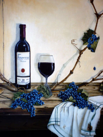 Buen vino Oil Canvas Still Life Paintings