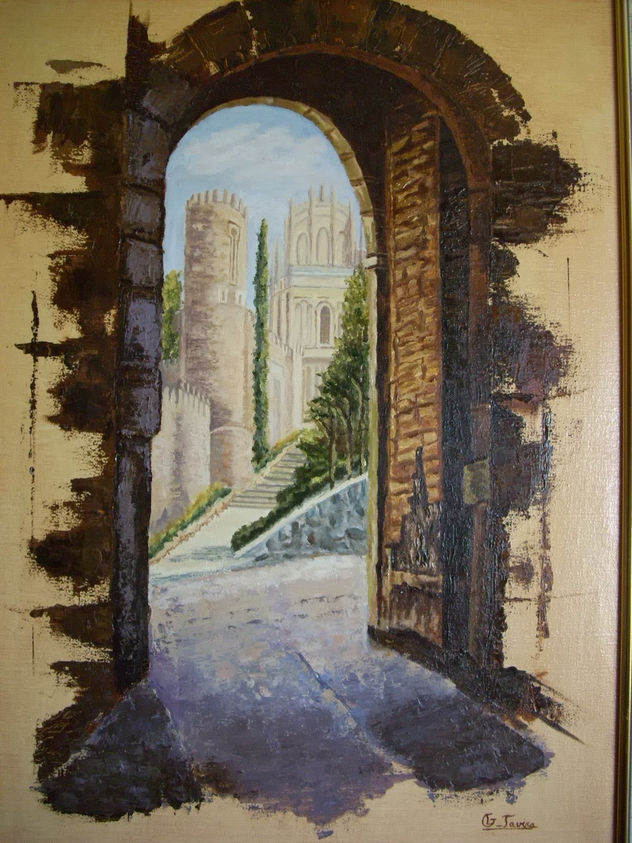 TOLEDO, PUERTA DEL CAMBRON CON SAN JUAN DE LOS REYES AL FONDO