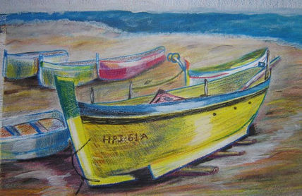 Barcazas en la playa
