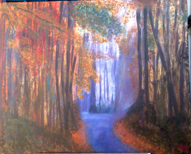 El Bosque Mágico Mixed media Canvas Landscaping