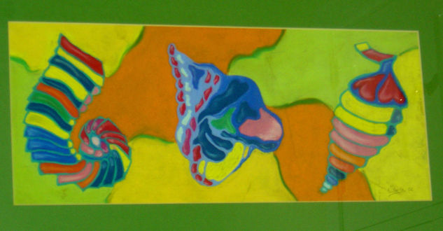 caracolas1 Pastel Paper Still Life Paintings