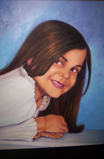 retrato de una nina Oil Canvas Portrait