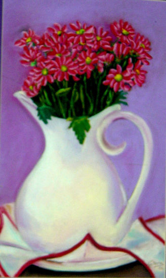 jarrón porcelana Pastel Paper Still Life Paintings