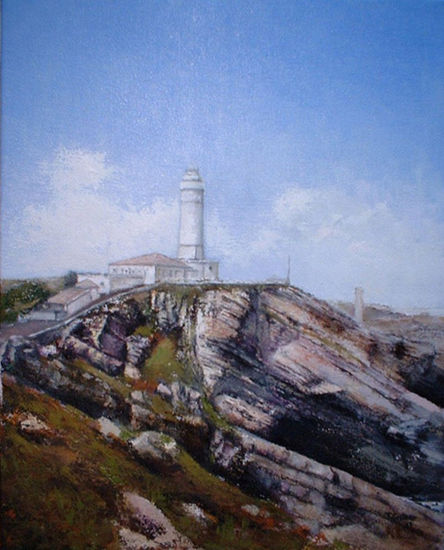 Faro de Cabo Mayor - Santander Óleo Lienzo Paisaje