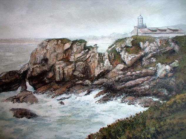 Faro de la Cerda- Santander Óleo Lienzo Paisaje