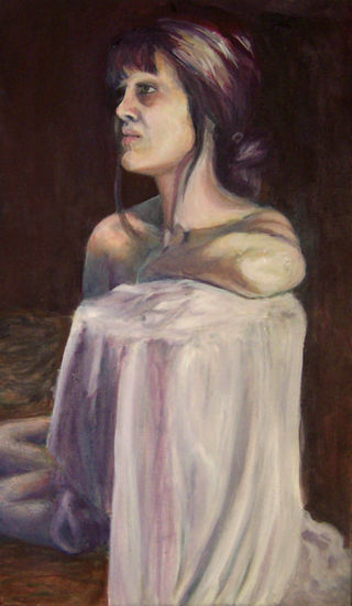 "Descanso" Óleo Lienzo Retrato