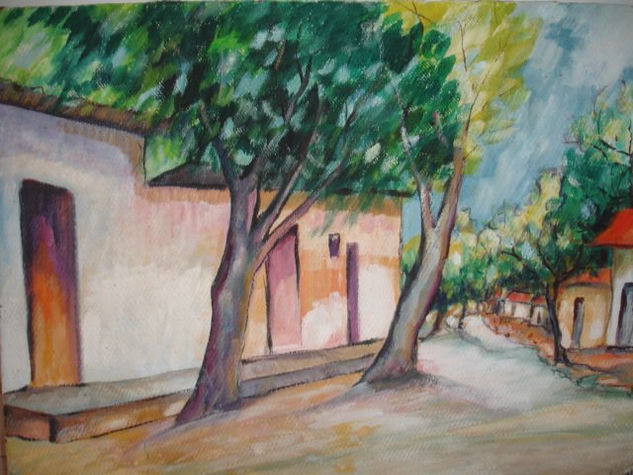 El paisaje 1 Oil Panel Landscaping