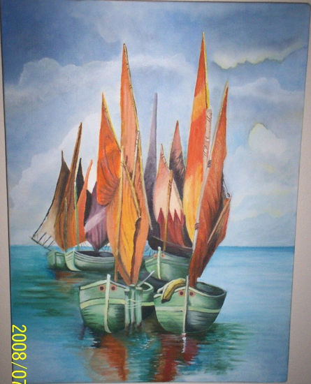 Los Pesqueros Oil Canvas Landscaping