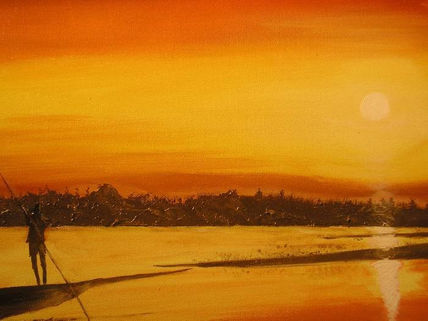 Atarcecer en el lago