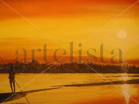 Atarcecer en el lago