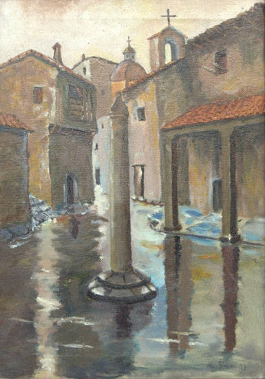 La plaza Oil Canvas Landscaping