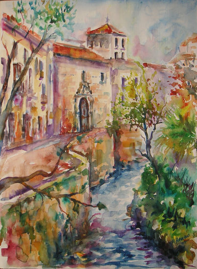 Paseo del Darro. Granada. Watercolour Paper Landscaping