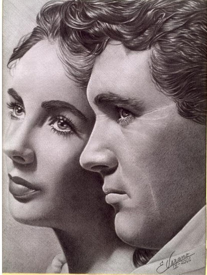 Elizabeth Taylor & Rock Hudson Graphite