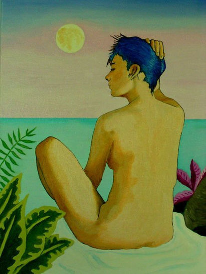 Luna caribena Oil Canvas Nude Paintings