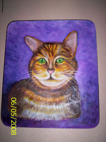 Gato montez Oil Panel Animals