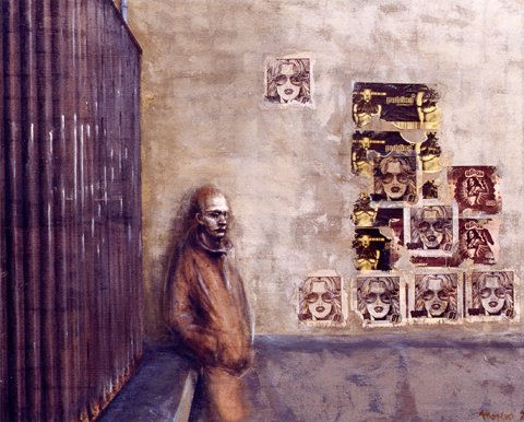 esquina del raval Oil Canvas Portrait