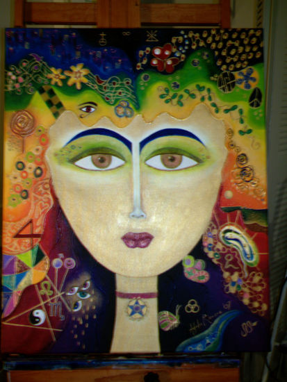 she is bright Acrylic Canvas Portrait