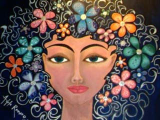 la come flor Acrylic Canvas Portrait