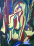 mujer desnuda y gato
