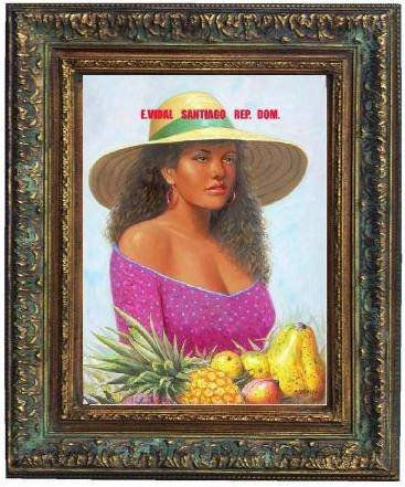 india y nuestras frutas dominicanas Oil Canvas Landscaping