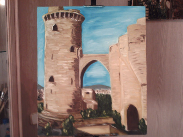 Castillo de Bellver-Mallorca Oil Canvas Landscaping