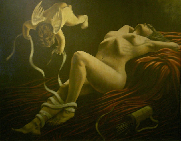 Venus y querubines Oil Canvas Nude Paintings