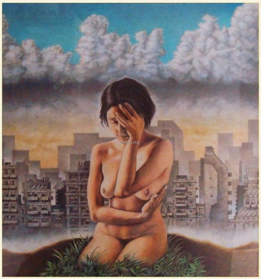 Oasis Pencil (coloured) Panel Nude Paintings