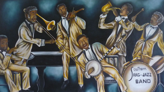 Banda de Jaz Oil Canvas Others