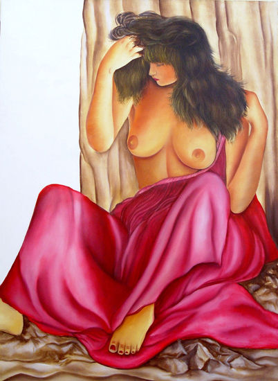 A flor de piel Oil Canvas Nude Paintings