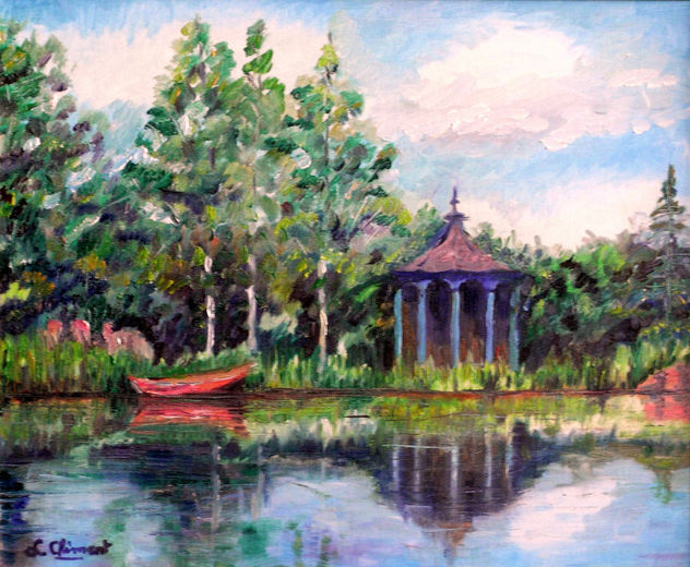 Cenador junto al río