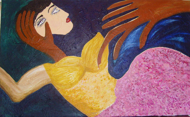 Sin Mí Acrylic Canvas Figure Painting