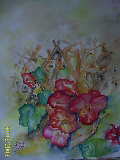 BEGONIAS EN LAS OLIMPIADAS DE BEIJUIN Watercolour Canvas Others