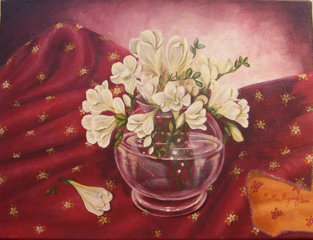 Pureza Oil Canvas Floral Painting