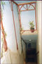 Trompe l'oeil pintado en pasillo de escalera