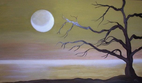 Bajo la luna Oil Canvas Landscaping