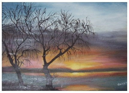 El ocaso Oil Canvas Landscaping