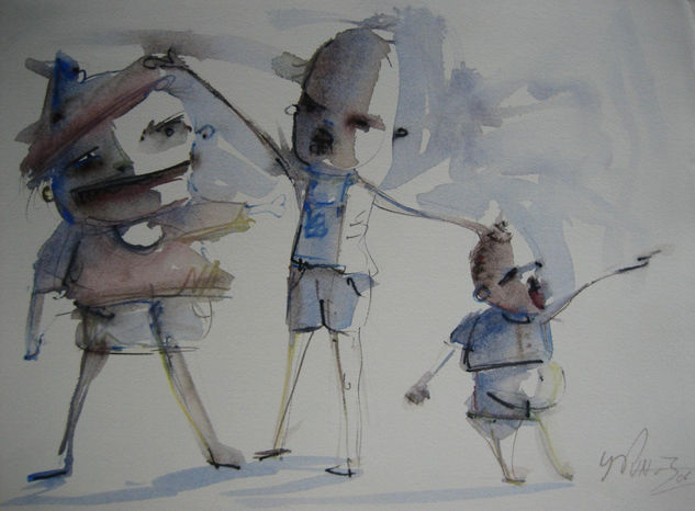 De la serie:"Pandillas". Mixed Media