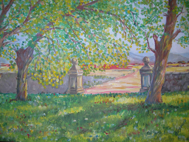 Camino hacia la sombra Oil Canvas Landscaping