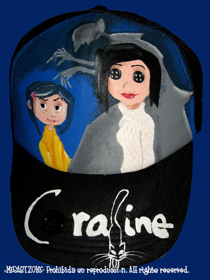 Coraline Tim Burton fan art Acrílico Tela Otros