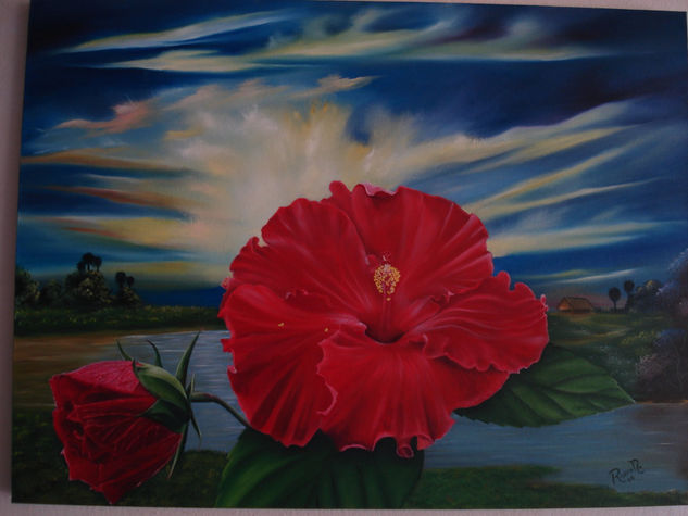 cayena Oil Canvas Floral Painting