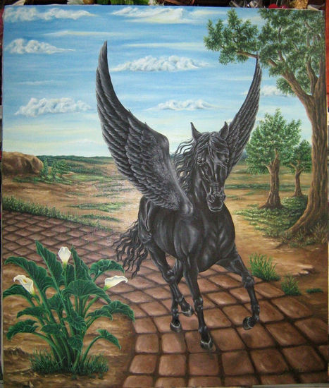 Pegaso Óleo Lienzo Paisaje