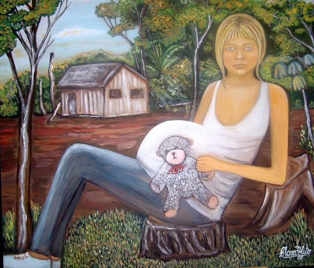 Niña Madre Misionera Acrylic Panel Landscaping