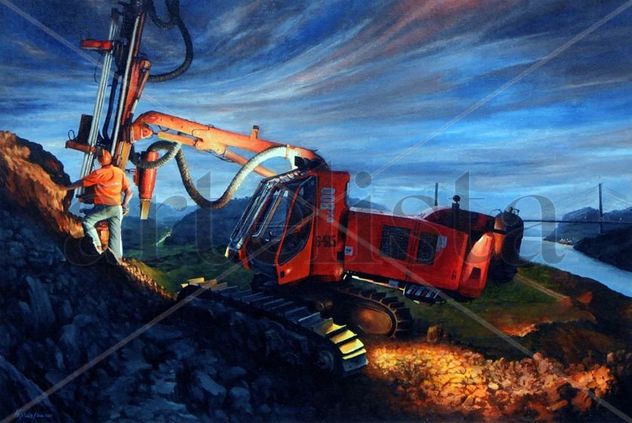 Perforando el cerro Paraíso