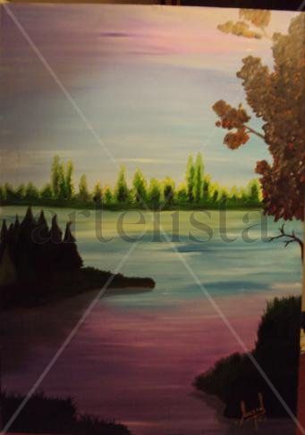 reflejos sobre el rio