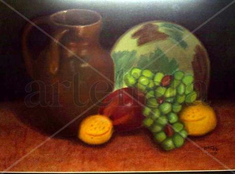 Bodegon con uvas